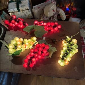 Grape String Lights - Purple and Green